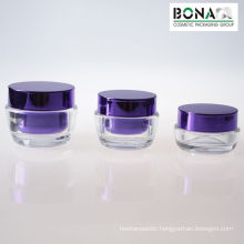 50g Metallized Purple Color Acrylic Jar Double Wall Jar Acrylic Jar